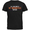 thumbnail image 1 of T-Shirt Noir pour Adulte Sarcastique à Propos de Ma Moto, 1 of 1