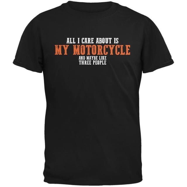 T-Shirt Noir pour Adulte Sarcastique à Propos de Ma Moto