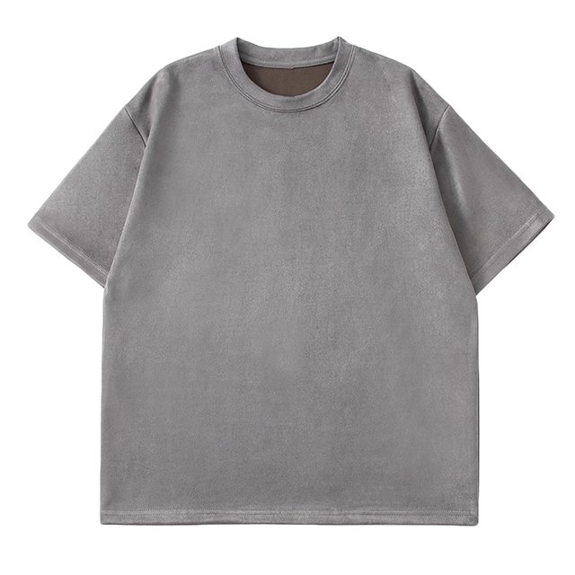 RKSTN Chemises d'Été pour Hommes Décontractées Mode Couleur Unie Col Rond T-Shirt Manches Courtes Chandail Respirant Blouse Hauts