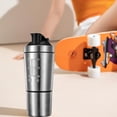 thumbnail image 2 of Czzoypi Leakproof Sports Water Bottle with Handle, Insulated Metal Gym Water Bottle for Fitness Yoga Exercise, Large Capacity 591ml+200ml Space Cup for Workout Hiking Travel Office, 2 of 7