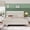 Ivory White, variant on Eastvita King Size Bed Frame with Wingback Headboard - No Box Spring Needed/Solid Wooden Slats/Noise-Free (Beige)