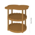 thumbnail image 3 of Plastic Sofa Side Table with Storage Shelf Small Coffee Table for Living Room Bedroom Movable Floor Standing Nightstand with Cloud Shelf Compact End Table for Couch Bedside Corner Easy Assembly, 3 of 5