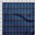 thumbnail image 3 of oneOone Tissu en Viscose Chiffon Rayé & Paisley Imprimé Ikat 42 Pouces de Large, 3 of 4