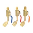 thumbnail image 2 of Refrigerant Ball Valve, Air Conditioner Ball Valve Brass  for R12 Charging Hoses, 2 of 7