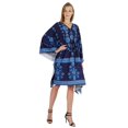 thumbnail image 2 of Bimba Robe Caftan Imprimée Maxi Robe Robe pour Femmes Tenue de Plage Courte Couvre-Maillot, 2 of 7