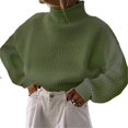 thumbnail image 1 of MesaSe Femmes Pulls Col Rond Épaule Longue Manches Solides Couleur en Vrac Pull Tricot Pulls Gris M, 1 of 2