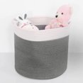 thumbnail image 3 of Unique Bargains Large Storage Baskets Cotton Rope Basket Woven Laundry Basket with Handle, 3 of 5