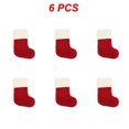 thumbnail image 1 of 1~8PCS New Year Christmas Socks Red Snowflake Alphabet Letters Christmas knitting Stocking Christmas Tree Decoration For Home, 1 of 5