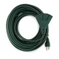 thumbnail image 1 of Prise d'Éclairage des Fêtes, Rallonge Extérieure Verte de 50 Pieds / Rallonge Robuste pour Électroménagers, Outils de Pelouse et Plus / Prise à Triple Clapet Parfaite pour les Projets Paysagers, 1 of 4