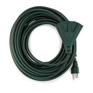 Holiday Lighting Outlet 50-Foot Green Outdoor Extension Cord | Heavy-Duty Extension Cord for Appliances, Lawn Tools, & More | Triple-Tap Outlet Perfect for Landscape Projects