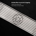 thumbnail image 4 of Linear Shower Drain, 20cm Length 5.5cm Width Stainless Steel Rectangular Bathroom Floor Drain Rectangle Shower Floor Drain Linear Floor Drain for 2.0in Pipe Bad Smell Prevention, 4 of 8