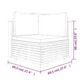 thumbnail image 5 of vidaXL 4 Piece Garden Lounge Set with Cushions Solid Teak Wood, 5 of 5
