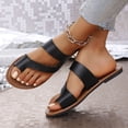 thumbnail image 4 of Flat Sandals for Women Walking Summer Vacation Flip Flops Comfortable Arch Support Sandals, 4 of 9