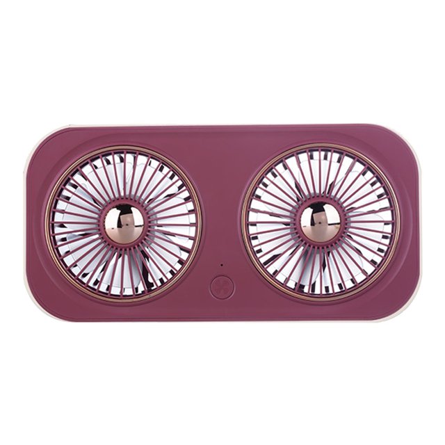 MesaSe 2000mAh Desk Fan Powerful Double Motors ABS USB Rechargebale Mini Portable Fan Summer Gift