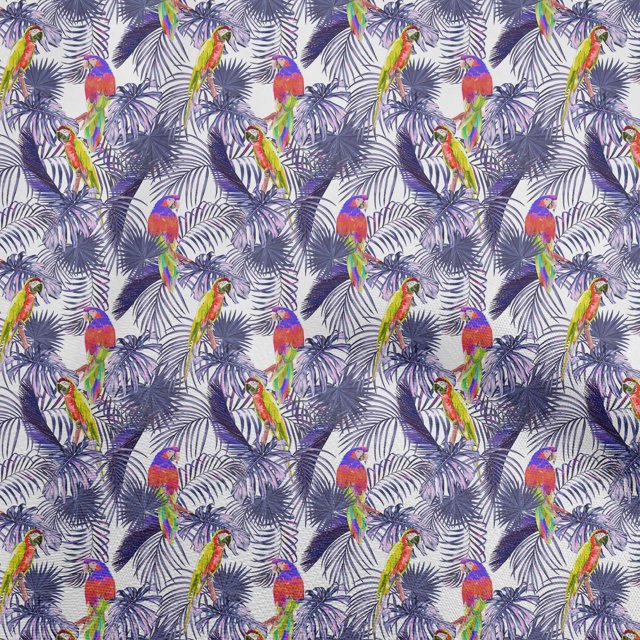oneOone Polyester Spandex Violet Fabric Tropical Leaf Sewing Craft Projects Fabric Prints By Yard 56 Inch Wide