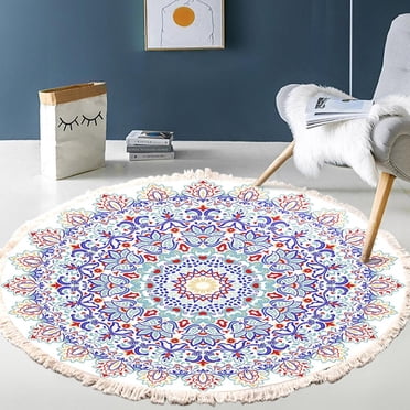Tapis Rond Moderne Antidérapant Tapis de Sol Doux Tapis de Sol Tapis Moquette Tapis de Sol Tapis Rond Salon Chambre Bureau Déco Maison