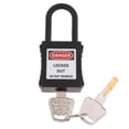 thumbnail image 1 of PL38-KD 38 mm PVC Curved Safety Lockout Lockout Padlock Padlock Black, 1 of 8