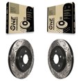 thumbnail image 1 of DS-One Rear Coated Drilled Slotted Disc Brake Rotors Pair for Car Ford Mustang KD-100117, 1 of 11
