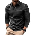 thumbnail image 1 of FAIWAD Men's Long Sleeve Shirts Casual Button Down Basic Golf Pullover Tops Lightweight Work Athletic T-Shirt, 1 of 9