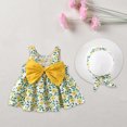 thumbnail image 2 of Ensemble Robe d'Été pour Filles 0-3 Ans Imprimé Fraise Sans Manches Débardeur et Chapeau, 2 of 3