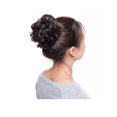 thumbnail image 3 of Chignon Bouclé Ondulé Épaissi Résistant à la Chaleur Attache Queue de Cheval Courte Extension de Cheveux Cheveux Extension 1 pcs Brun Moyen 45g, 3 of 4