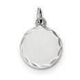 thumbnail image 1 of 14K White Gold Etched .009 Gauge Engraveable Round Disc Charm, 1 of 3
