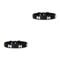 thumbnail image 2 of Maytalsory Comfortable Wear Cat Collar In Multiple Sizes With Stylish PU PU Cat Collar Dogs Collars black 1.5*37cm 2Set, 2 of 6