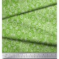 thumbnail image 3 of Soimoi Polyester Crepe Fabric Floral & Moroccan Damask Printed Fabric 1 Yard 52 Inch Wide, 3 of 3