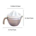 thumbnail image 3 of Meitianfacai Hand Juicer Citrus Orange Squeezer, Manual Lid Rotation Press Reamer for Lemon Lime Grapefruit with Strainer and Container, 3 of 7
