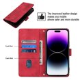 thumbnail image 3 of Compatible avec iPhone 14 Pro Max Étui en Cuir PU Classique Embossé avec Porte-Cartes Étui Antichoc, 3 of 5