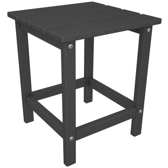 POLYWOOD ECT18BL Long Island 18" Side Table, Black
