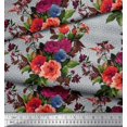 thumbnail image 2 of Soimoi Rayon Fabric Geometric,Leaves & Peony Floral Decor Fabric Printed Yard 42 Inch Wide, 2 of 3