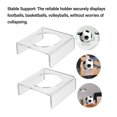 thumbnail image 3 of Football 2 Pcs Support de Football Présentoir Transparent Support Acrylique Stable Anti-Rayures Présentoir Polyvalent pour Basketball Volleyball, 3 of 8