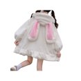 thumbnail image 2 of Faithtur Femmes Bunny Hoodie, Adultes Sweat à Manches Longues Floue, 2 of 4