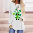 thumbnail image 2 of QIPOPIQ T-Shirts à Manches Longues pour Femmes à Col Rond T-Shirts de la Saint-Patrick Tunique Shamrock T-Shirt Imprimé T-Shirt Vert Chanceux T-Shirts de la Saint-Patrick T-Shirt à Col Rond T-Shirts de Fête Offres, 2 of 5