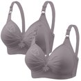 thumbnail image 2 of Bras for Women, 2PCS Womans Printing Gathered Together Large Size Daily Bra Underwear No Rims, 2 of 6