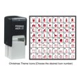thumbnail image 3 of Printtoo Personalized Christmas Theme Icons Rubber Stamp Self Inking Stamper 24 mm-Blue, 3 of 7