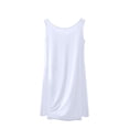 thumbnail image 4 of Birdeem Longues Chemises de Nuit pour Femmes Robe de Nuit Décontractée et à la Mode Couleur Unie Col Rond Manches Courtes avec Coussin de Poitrine, 4 of 12