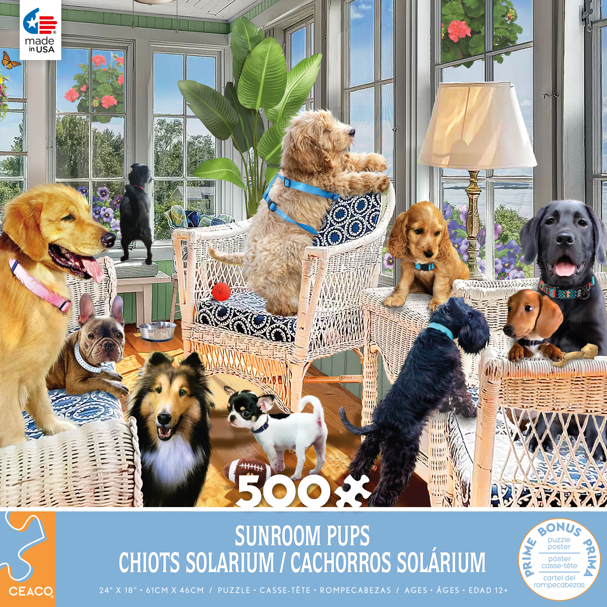 Ceaco 500 pièces assortiment de puzzles jigsaw sur le thème des animaux