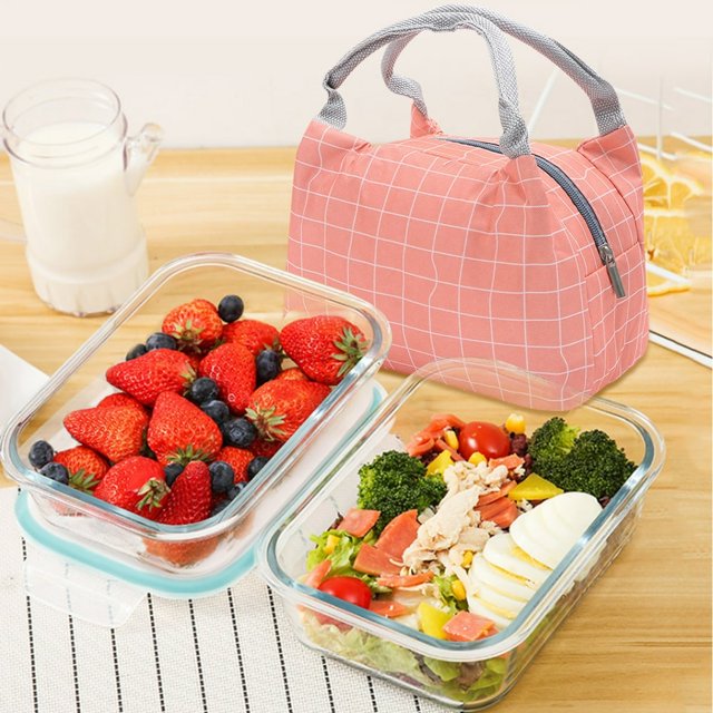 LEEYNEER Liquidation! Boîte à Bento Mode Bien Conçu Sac à Lunch Isolé Portable Sac à Lunch Chaud pour le Travail au Bureau Boîte à Lunch Réutilisable Sac à Lunch Isolé Multicolore