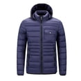 thumbnail image 2 of KIHOUT Men's Winter Coats Puffer Parka Jacket Soli Color Warm Windproof Coat with Hood, 2 of 9