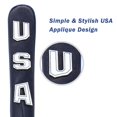 thumbnail image 3 of ziyahi PU Golf Alignment Stick Cover Case USA Embroidered Waterproof Holder Premium Blue White, 3 of 5