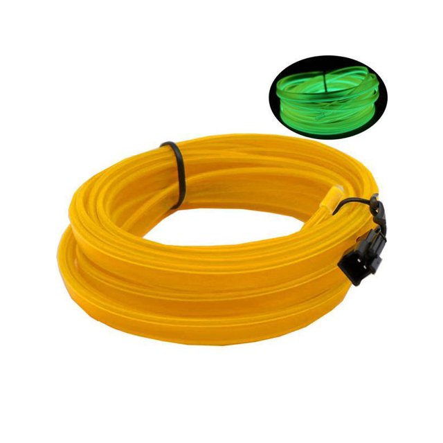 EL 12V LED Car Glow Wire Neon Lights for Car Interior Exterior Cold Wire LED Lights DIY Decorative Atmosphere Strip Lights