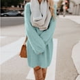 thumbnail image 2 of 2025 Robe Chandail pour Femmes Femmes Chandail d'Hiver Tricot Torsadé Robe Chandail Col Roulé Chaud Robe Chandail à Manches Longues pour Femmes Manches Longues Poche, 2 of 7