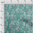 thumbnail image 2 of oneOone Cotton Poplin Turquoise Green Fabric Tropical Line Drawing Leaf Sewing Craft Projects Fabric Prints By Yard 42 Inch Wide, 2 of 5