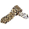 thumbnail image 2 of Unisex Mens Slim Skinny Narrow Necktie Neck Tie Leopard Animal Print Pattern, 2 of 7
