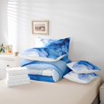 thumbnail image 4 of YST Ensemble de Douillette 7 Pcs en Marbre Bleu Marine, Abstrait Moderne, Polyester, Type Douillette et Housse de Couette, Format Double (7 Unités), 4 of 4