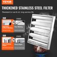 thumbnail image 2 of VEVOR Filtre de Hotte Commerciale 19.5Wx19.5H Pouces Baffle de Hotte en Acier Inoxydable, 2 of 9