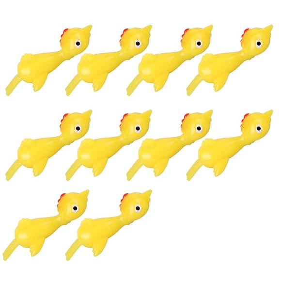 AMERTEER 10 Pcs Catapulte de Poulet Volant en Caoutchouc Catapulte de Doigt de Poulet Tire-Poule Extensible pour Enfants Intérieur Extérieur Amusant Cadeaux de Fête de Noël Cadeau Articles pour Sacs-Surprises