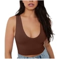 thumbnail image 1 of Tqcoqu Women's Solid Color V Neck Twisted Base Slim High Waist Shapewear Top, 1 of 4
